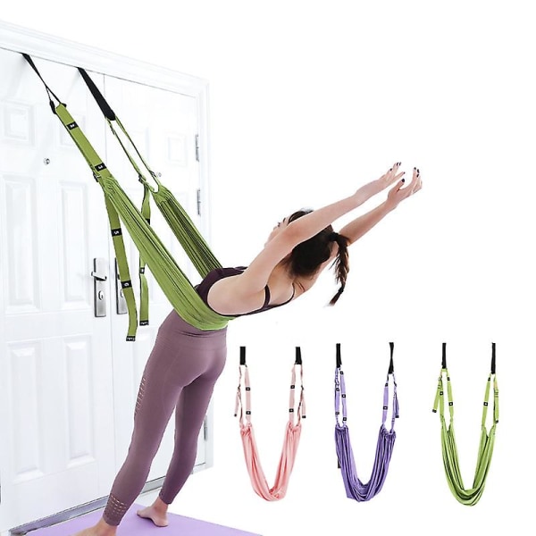 Justerbar inversionsövning Multilayer Belt Yoga Flexibility Trainer Pink