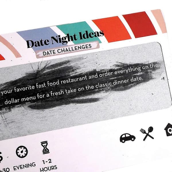 [LCS] Skrapeloddkortspill for par - Date night-ideer Whit White One Size
