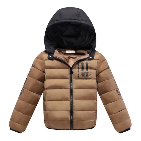 Vinter Pojke Flicka Barn Kläder Dunjacka Tjock Varm black 110CM