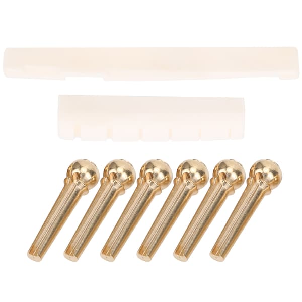 [LCS] Bridge Set Oxbone Guitar Saddle and Nut Strings Tension Adjustment Tool Accessories (Copper Bridge Oxbone Nut and Saddle)