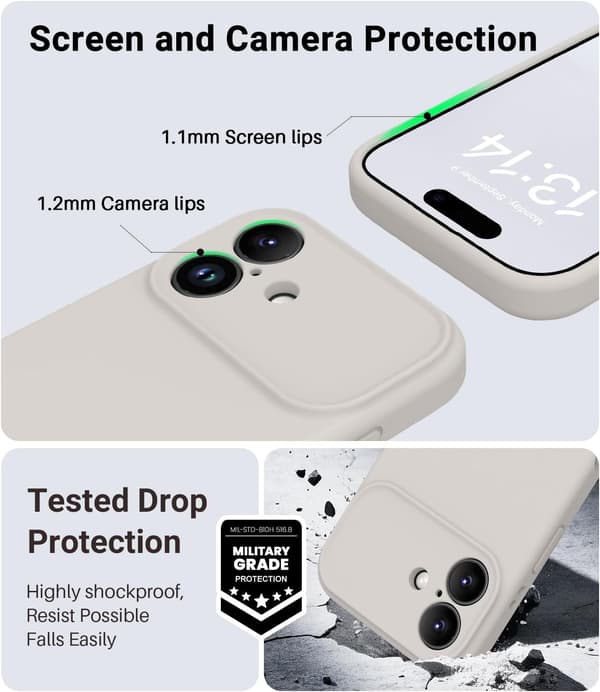 [LCS] Støtsikkert flytende silikondeksel til iPhone 17 Pro Max | MagSafe iPhone 17 Pro Max iPhone 17 Pro Max stone