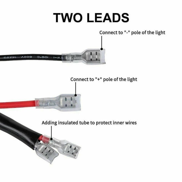 Led Ljusstång Dimljus Ledningssats 12v 40amp säkringsrelä På/av-brytare