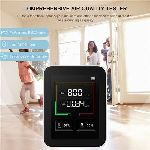 [LCS]YOUKUKE Bærbar Smart CO2-detektor - Hvid