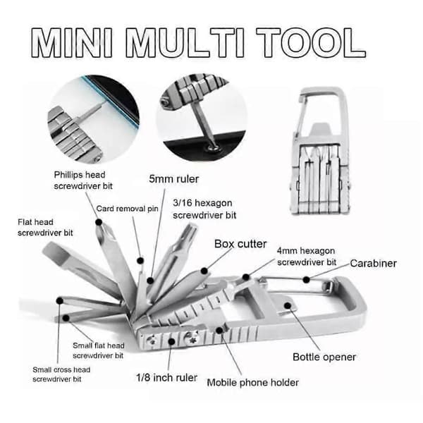 [LCS] Jawbreaker Mini Tool, 12-i-1 Jawbreaker Mini Multiverktyg