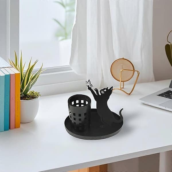 Legende design paraplyholder i metal til katte- og sommerfuglelskere