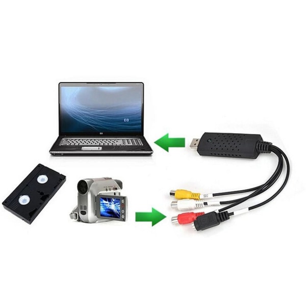 Vhs till USB omvandlare PC-adapter Tv Ljud Video Dvd USB 2.0 Winxp 474e |  Fyndiq