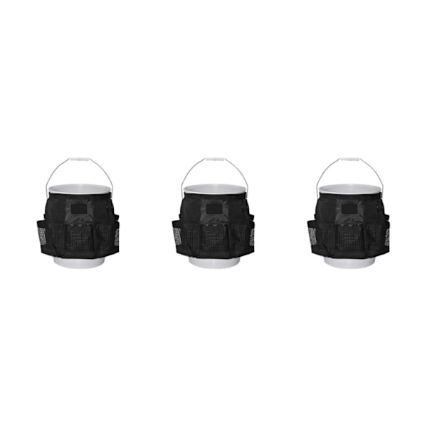 1/2/3 Biltvättshink Verktygsorganisatör Fiskeshink Förvaringsväska 3PCS