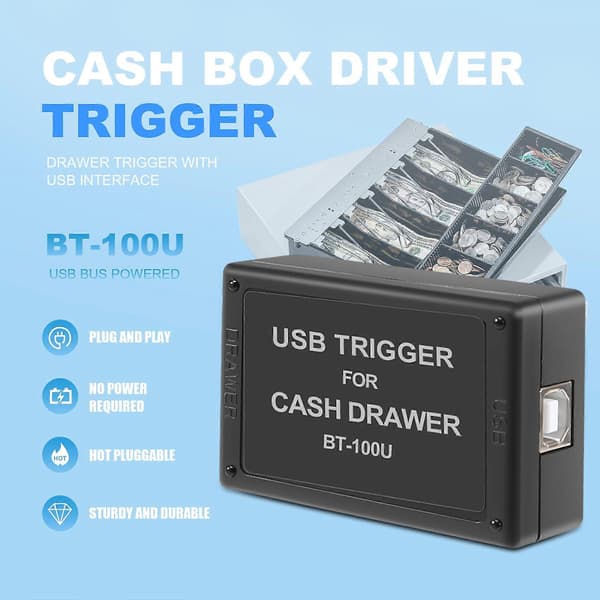 [LCS]BT-100U Pengeskuffe Driver Trigger med USB Interface Skuffe Trigger Black