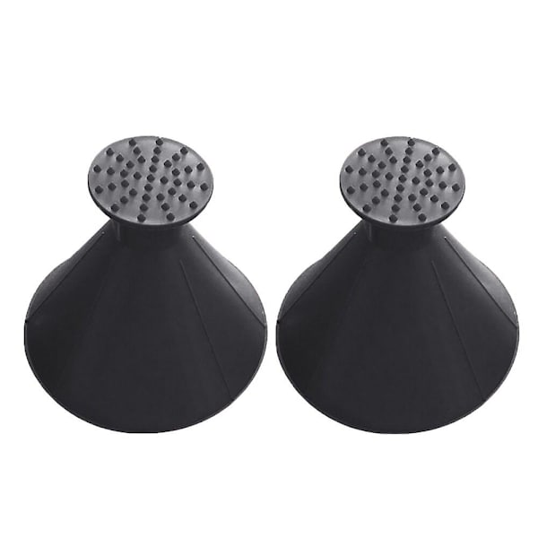 Auto Magic Tuulilasin Jääraappa Suppilon Muotoinen Lumilinko Jäänpoistotyökalu 2pcs Black