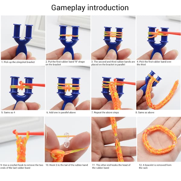 [LCS] Farverigt Vævebåndsæt DIY Elastikbåndsæt til Armbånd Halskædefremstilling