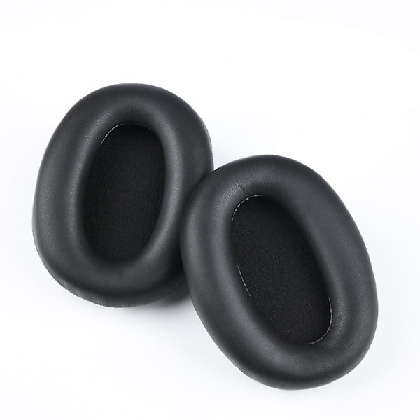 Korvatyynyt Sony Wh-1000xm2 -kuulokkeille, tyyny yhteensopiva Wh-1000xm2 -langattomien kuulokkeiden kanssa Black Protein Leather