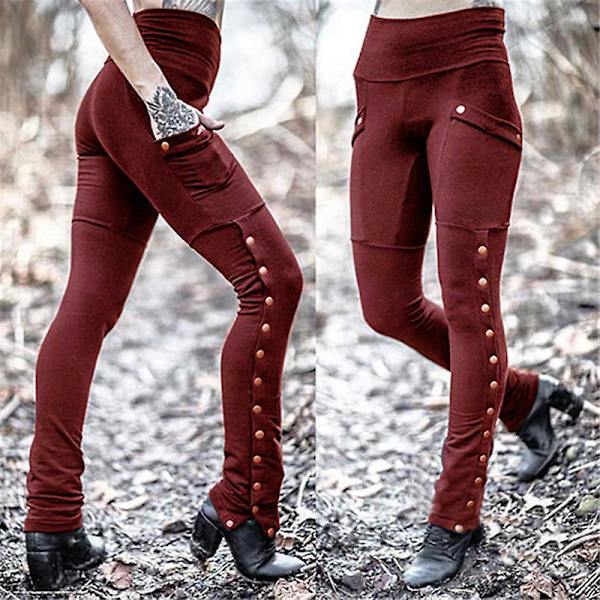 Medeltida Renässans Sommar Dam Gotisk Steampunk Byxor Cosplay Kostymbyxor XL