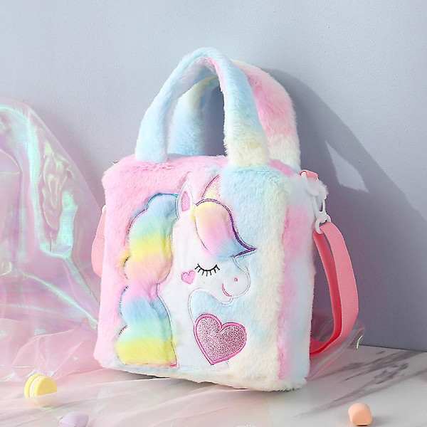 Tyttöjen Sling Bag Pehmoinen Olkalaukku Säädettävällä Hihnalla Päiväreppuun Vaellukselle Matkalle Multicolour