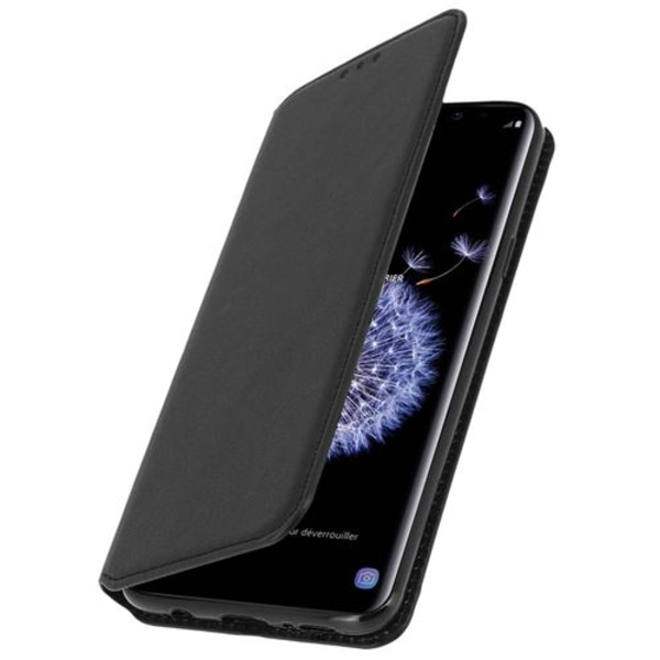 Galaxy S9 etui Folio cover Kortholder Støttefunktion Sort