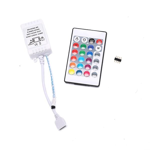 [LCS] Led Rgb-kontroller 24-knapps IR-fjärrkontroll Dc12v Dimmerkontrollbox för Led-slinga