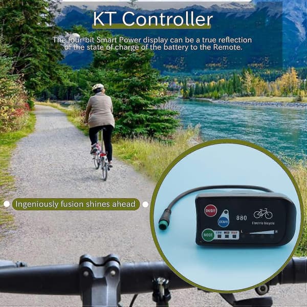[LCS]Elcykel Display 36v 48v Ebike Intelligent Kontrollpanel Lcd Display Led880 Vattentät Kontroller black