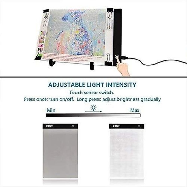 Diamantmaling A5/a4 LED Lysplate Dimbar Lysbrettsett only A4 Light Pad