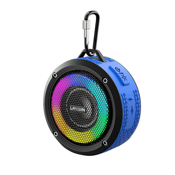 Duschhögtalare, Bluetooth-högtalare 5.0 med RGB-ljus, Bärbar trådlös högtalare Gray