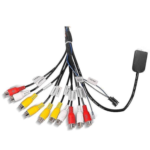 Strømuttak kontakter ca mini iso rca aux in adapterkabel for b