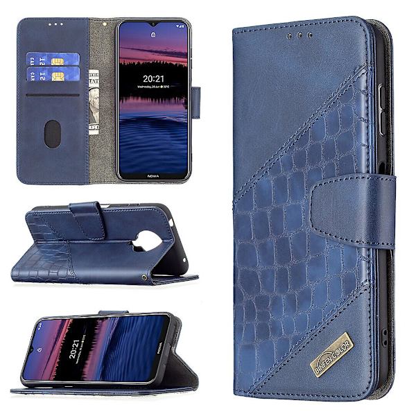 Cover til Nokia G20/g10 Etui Premium PU Læder Kortholder Blu
