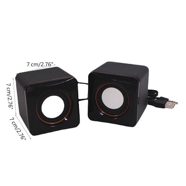 101Z Mini USB Datorhögtalare Set Små Musikhögtalare Externa Högtalare för Dator Laptop Underhållning