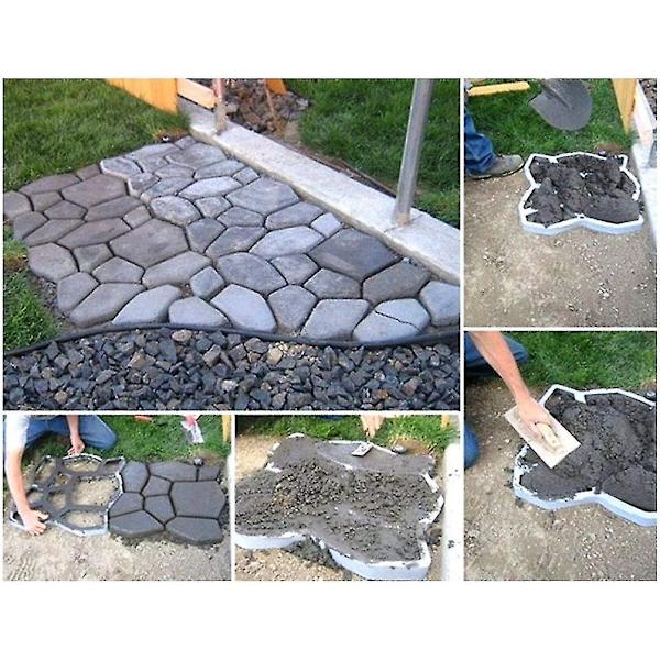 DIY-kävelytien tekijän betonimuotit puutarhaan