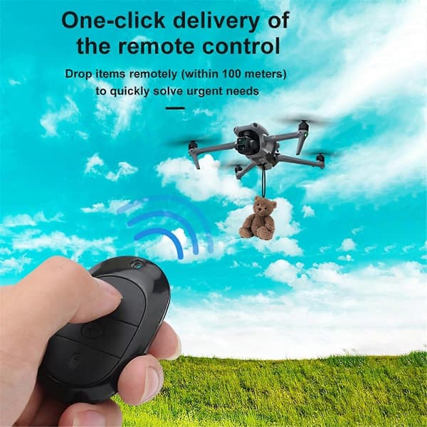 [LCS] Drone Airdrop System til FLIP/AIR 3S/ 3 Pro til fiskemadding, vielsesring, gave-udsmider Black