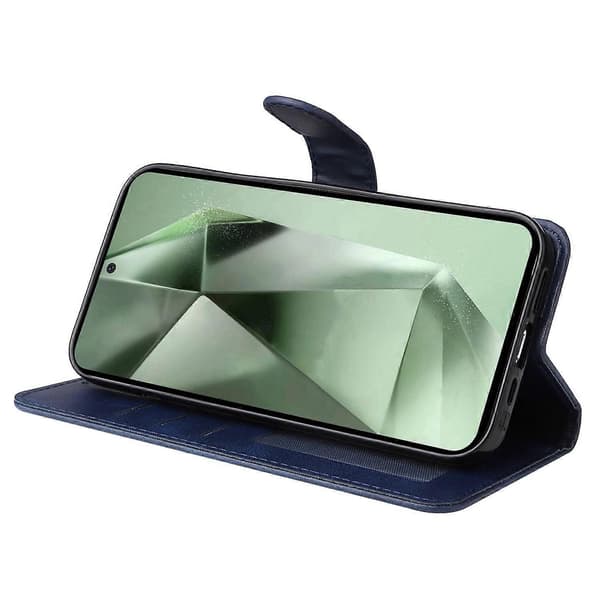 För Samsung Galaxy S24 FE Plånboksfodral PU Läder Stativ Flip Telefonfodral Multicolor Blue