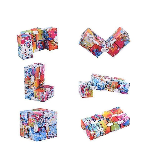 Angst Stress Relief Infinity Cube Blocks Leke Pink