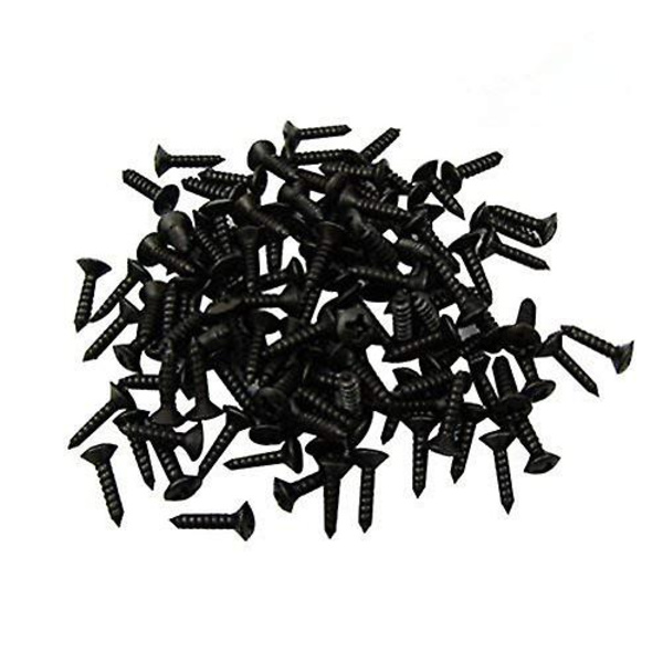 50 st 3mm Elgitarr Bas Plektrumskydd Skruvar, Svart