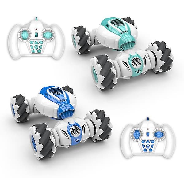 [LCS]Rc Stuntbil Fjärrkontroll Klocka Gest Sensor Deformerbara Elektriska Leksaksbilar blue