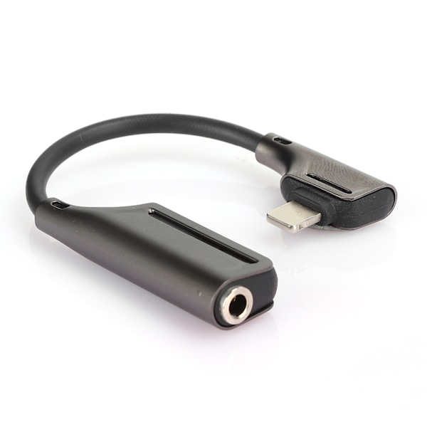 2 i 1 hovedtelefonoplader adapter aluminiumslegering plug and play 3,5 mm hovedtelefonstik Kompatibel med IOS