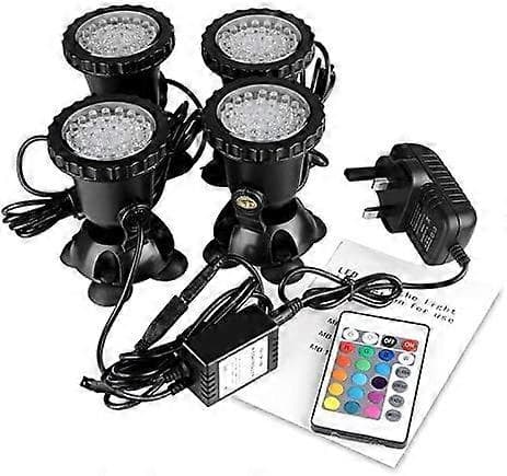 Undervattensspotlights RGB Akvarielampor med fjärrkontroll