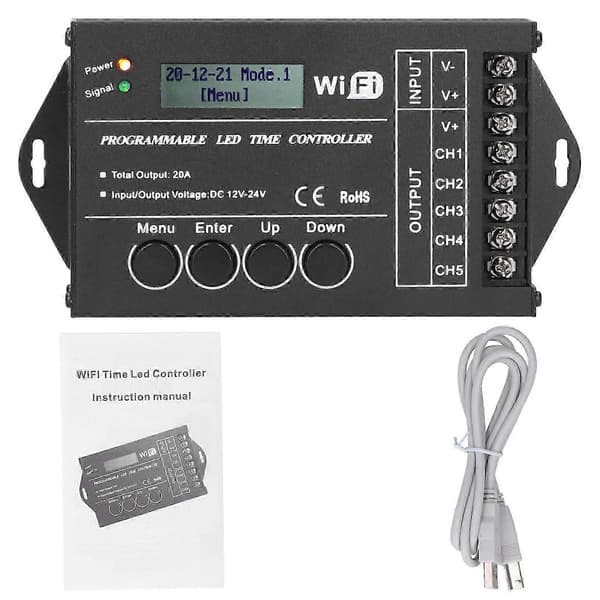 LED-ljusstyrenhet Multifunktionell WiFi Programmerbar Lamptimerbrytare