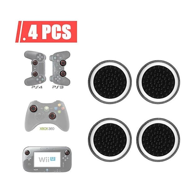 10/4 st Kompatibel med ps5 ps4 självlysande rocker cap silikon cap Kompatibel med x-box s one 360 svamphuvud knapp cap skydd mjukt gummi cap As show4