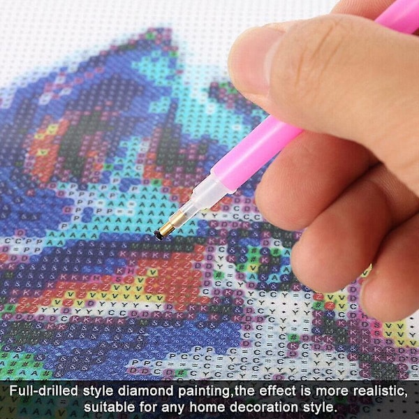 5D DIY Täyspora-timanttimaalaus Vaaleanpunaiset kukat Ristipisto Kirjonta-setti