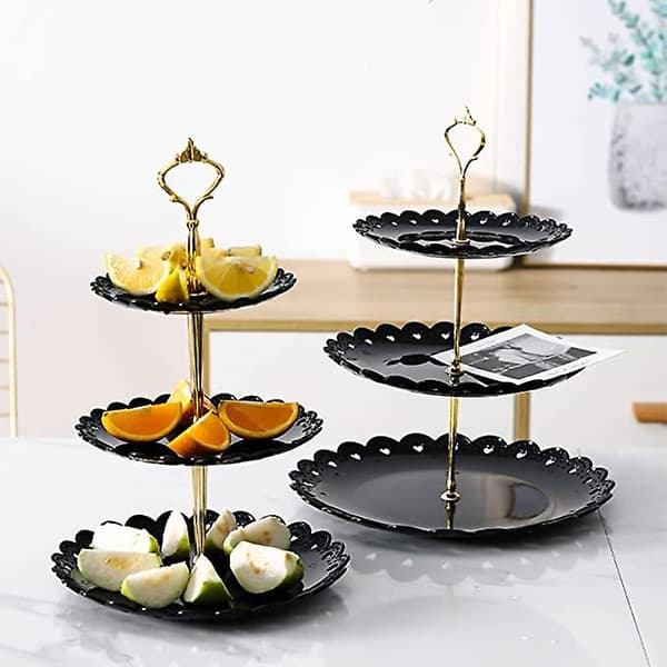 [LCS] Kakefat i flere etasjer, fruktfat black