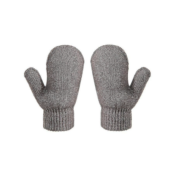 Vinter Polar Fleece Myk Varm Lue og Hanskesett for Barn gray