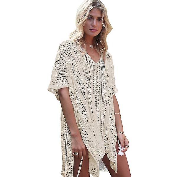 Udhulet Kvinder Kaftan Strandtøj Strikket Solcreme Bikini Cover