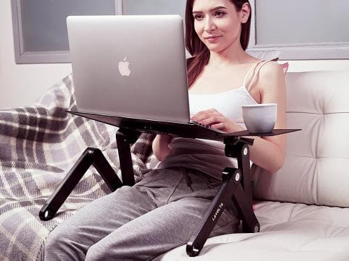 [LCS] Sammenleggbart vippebordstativ kompatibelt med PC Laptop Cooler - 2x Vifte