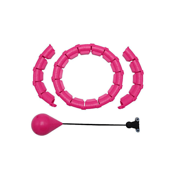 24 Solmun Hula Hoop Aikuisten Älykäs Hola Ohut Vyötärö Fitness Painonpudotus Pink