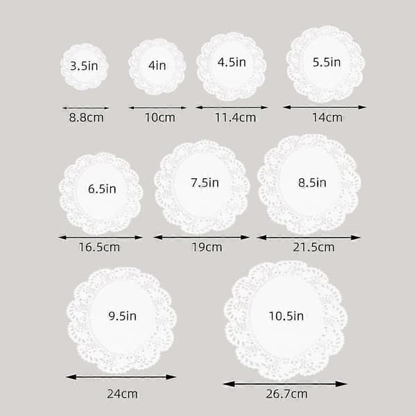 [LCS]100 stk. runde papirblondebrikker Kakeunderlag Fest Bryllup Bake dekorasjon 6.5 inch
