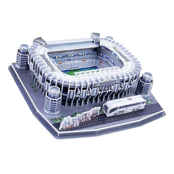 3D Real Madrid Replika fotbollsstadion pusselmodell