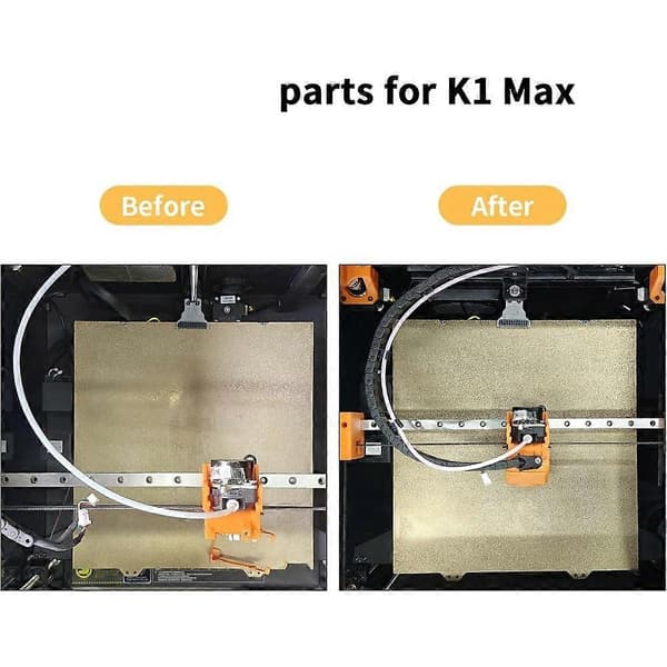Træk-kæde og filament-udløbssensor til K1 Max CNC-maskine - Væsentlig opgradering Black