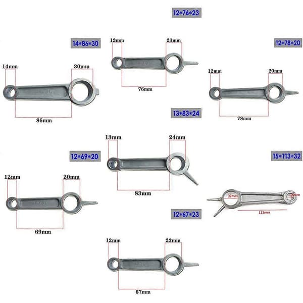 [LCS]1 st luftkompressor vevstake silverton aluminiumlegering för luftkompressorpump silver 14×86×30mm
