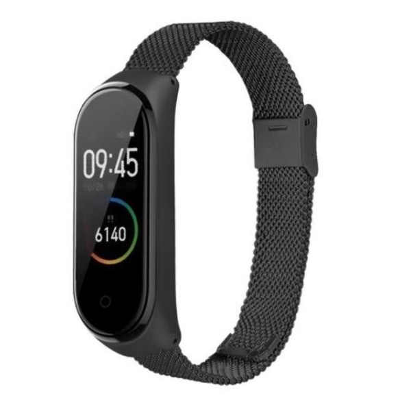 Mi Band 4 Milanese Rostfritt Stål Armband Svart