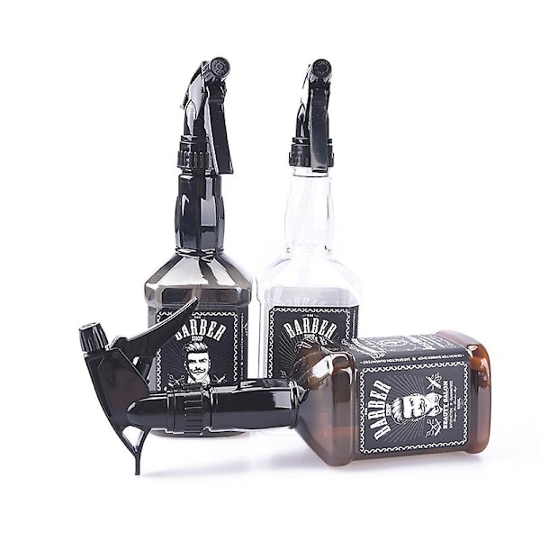650ml Vattensprayflaska Hårspray Salong Brun Sprayflaska Transparent