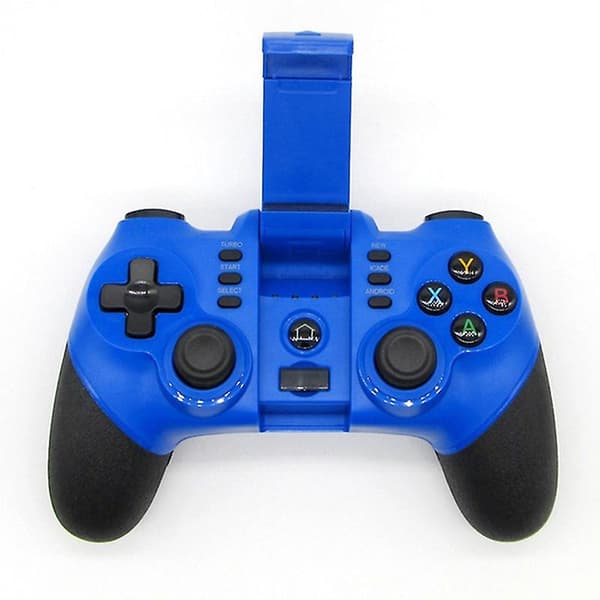 [LCS]Trådlös Bluetooth-spelkontroll kompatibel med iPhone Android-telefon surfplatta PC-spelkontroll Joystick Gamepad Joypad-presenter Blue