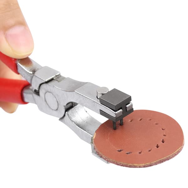 4mm Silent Leather Hole Punch Sewing Hand Pliers Leather Craft Tool Heavy Duty Snap (Style A)