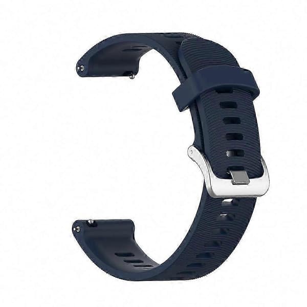 Silikone erstatningsurrem til Garmin Forerunner 245 645 Music håndledsrem Midnight Blue
